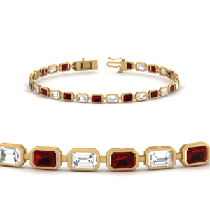 7.50-carat-emerald-cut-diamond-bezel-tennis-bracelet-with-ruby-in-FDBRC10583 0.30CTGRUDRANGLE2-NL-YG